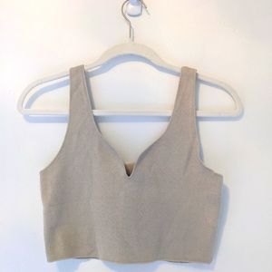 Zara beige crop top size S